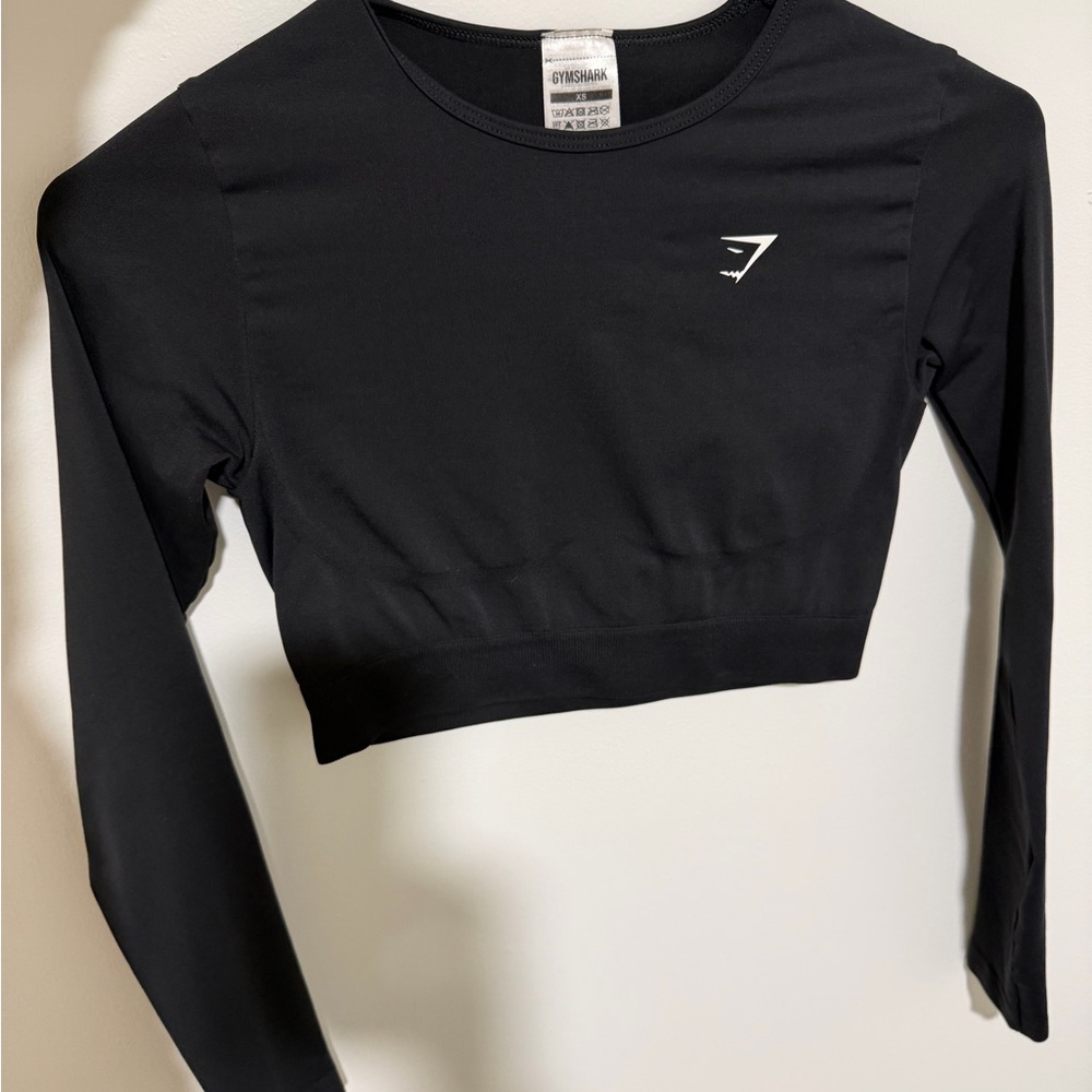 Gymshark Black Long Sleeve Crop Top